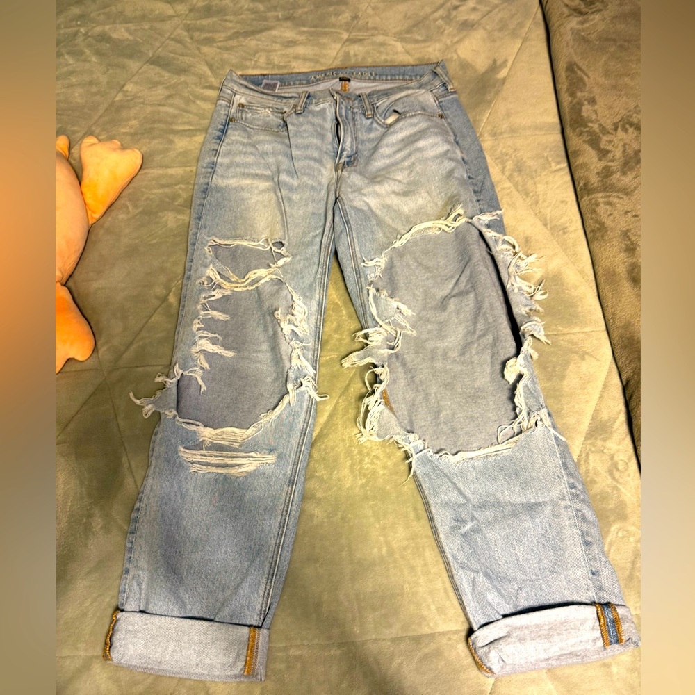 American eagle ridgid destructed Jeans 6